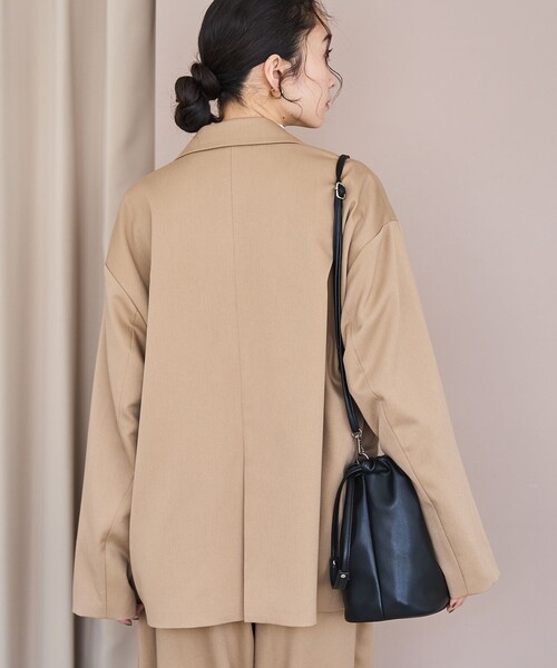 coen（コーエン）の「TRオーバーサイズジャケット（テーラードジャケット・レディース・ブラック/モカ/ベージュ・FREE）」の12枚目の写真