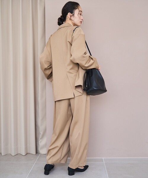 coen（コーエン）の「TRオーバーサイズジャケット（テーラードジャケット・レディース・ブラック/モカ/ベージュ・FREE）」の15枚目の写真