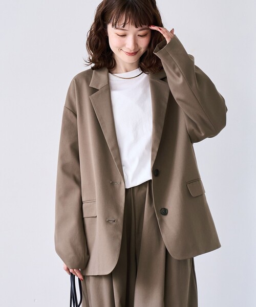 coen（コーエン）の「TRオーバーサイズジャケット（テーラードジャケット・レディース・ブラック/モカ/ベージュ・FREE）」の17枚目の写真