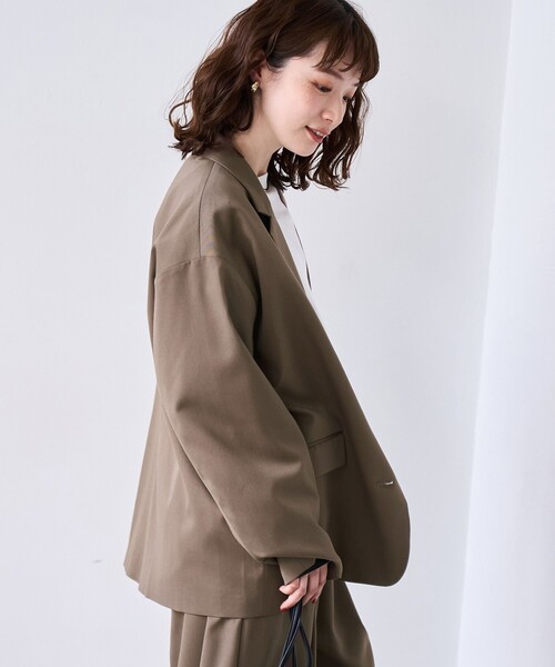 coen（コーエン）の「TRオーバーサイズジャケット（テーラードジャケット・レディース・ブラック/モカ/ベージュ・FREE）」の20枚目の写真