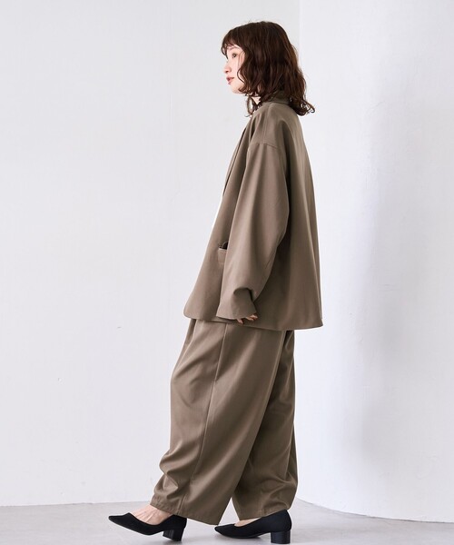 coen（コーエン）の「TRオーバーサイズジャケット（テーラードジャケット・レディース・ブラック/モカ/ベージュ・FREE）」の22枚目の写真