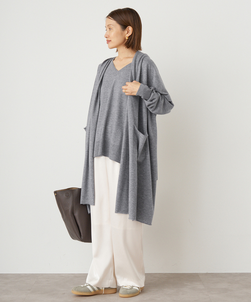 IENA（イエナ）の「ライトウールニットストール（ストール/ショール・レディース・カーキ/グレー・FREE）」の15枚目の写真