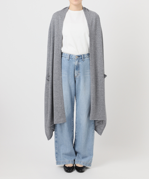 IENA（イエナ）の「ライトウールニットストール（ストール/ショール・レディース・カーキ/グレー・FREE）」の22枚目の写真