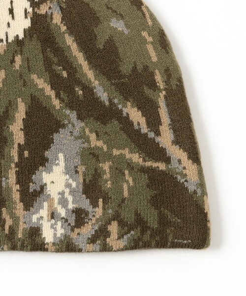 BEAMS HEART（ビームスハート）の「カモ柄 ビーニー【ユニセックス】（ニットキャップ/ビーニー・メンズ・オリーブ/ブラック・ONE SIZE）」の4枚目の写真