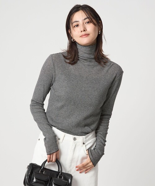 セール】テレコ タートルネック プルオーバー（Tシャツ/カットソー