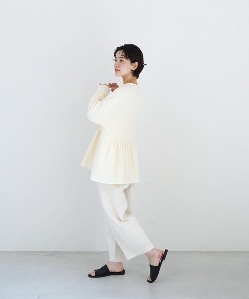 オオカミとフクロウ（オオカミとフクロウ）の「オオカミと月夜を歩くブレーメン“はおり”（カーディガン/ボレロ・レディース・チャコールグレー/ブラック/アイボリー・FREE）」の6枚目の写真
