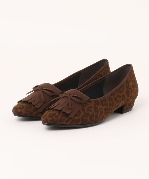 ABC-MART(エービーシーマート)の「JOLI ENCORE ジョリーアンコール FG RBN PPS 2.5 フリンジリボンパンプス 2.5 JE80262 S/LEOPARD(パンプス・レディース・その他・23.5cm/24.0cm/23.0cm)」の1枚目の写真