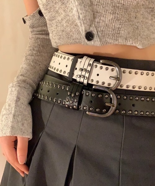 lilful(リルフル)の「シンプルスタッズウエスタンベルト(ベルト・レディース・ブラック/ホワイト・F)」の14枚目の写真