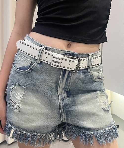 lilful(リルフル)の「シンプルスタッズウエスタンベルト(ベルト・レディース・ブラック/ホワイト・F)」の9枚目の写真