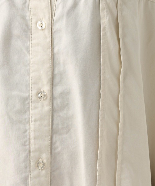 BAYFLOW（ベイフロー）の「[ヒップまでカバーする着丈]オーバーラップチュニック（チュニック・レディース・チャコール/ブルー/ライトベージュ・FREE）」の6枚目の写真