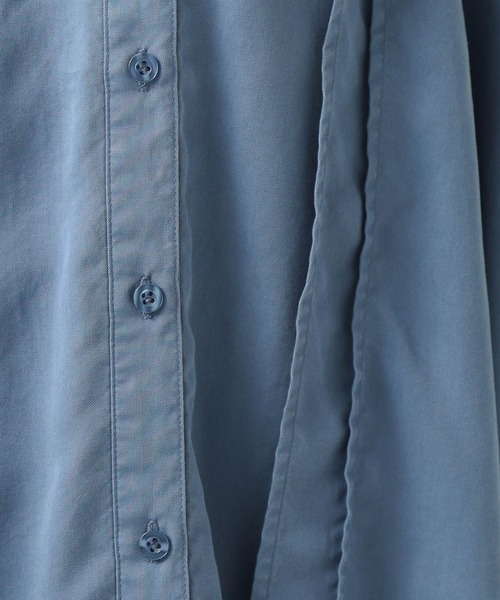 BAYFLOW（ベイフロー）の「[ヒップまでカバーする着丈]オーバーラップチュニック（チュニック・レディース・チャコール/ブルー/ライトベージュ・FREE）」の5枚目の写真