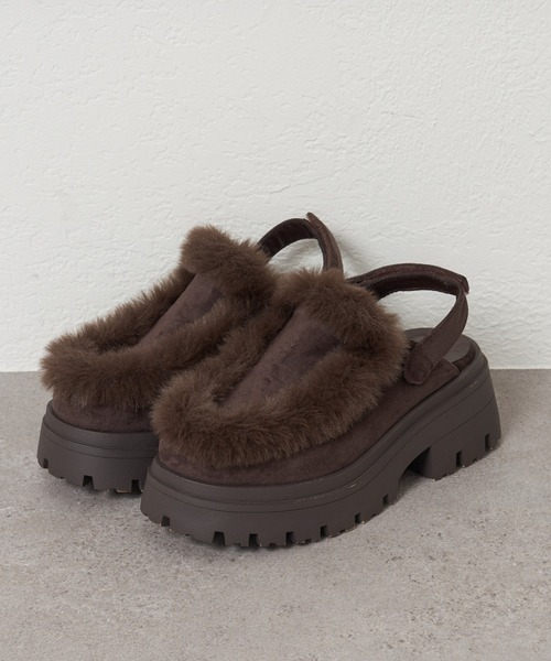 RAY CASSIN（レイカズン）の「ムートンスリッポン（その他シューズ・レディース・ブラック/ブラウン/ベージュ・S/M/L）」の3枚目の写真