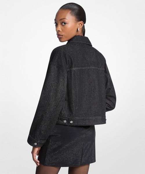 MICHAEL KORS(マイケルコース)の「スタッズ デニムジャケット(デニムジャケット・レディース・ブラック系・XS/S/M/L)」の2枚目の写真