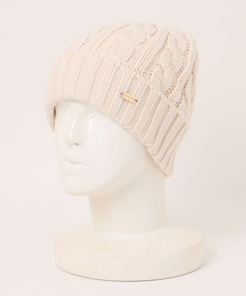 Q（キュー）の「ケーブルニットワッチ（ニットキャップ/ビーニー・レディース・アイボリー/チャコールグレー・ONE SIZE）」の19枚目の写真