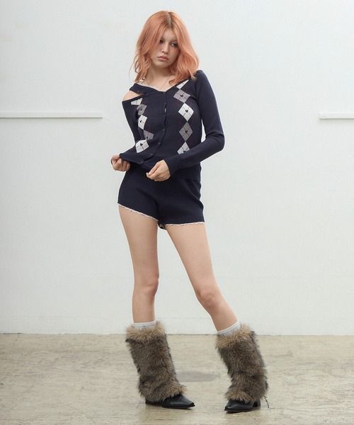 ACLENT（アクレント）の「レースニットミニショーパン（その他パンツ
