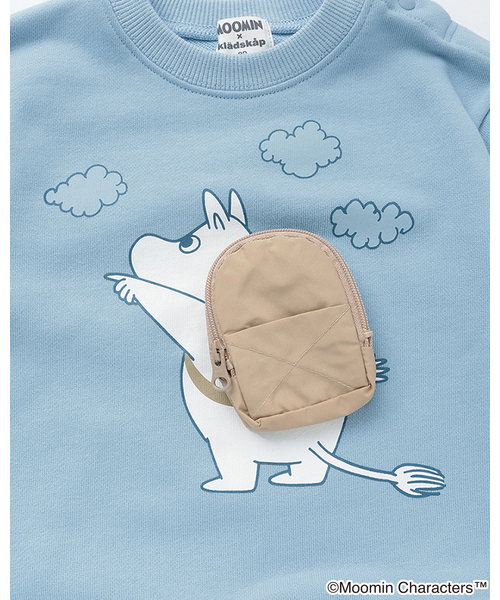 kladskap（クレードスコープ）の「【MOOMIN】ムーミンリュックトレーナー（スウェット・キッズ・レッド/サックスブルー・80ｃｍ/90cm/100cm/110cm/120cm）」の5枚目の写真