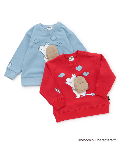 kladskap（クレードスコープ）の「【MOOMIN】ムーミンリュックトレーナー（スウェット・キッズ・レッド/サックスブルー・80ｃｍ/90cm/100cm/110cm/120cm）」の11枚目の写真