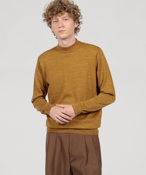 TOMORROWLAND （トゥモローランド）の「TOMORROWLAND tricot スーパーファインメリノウール モックネックプルオーバー S-WOOL（ニット/セーター・メンズ・グレイッシュベージュ/グリーン/イエロー/ネイビー/ブラック/ホワイト/チャコールグレー/ライトブルー・XL/L/M/S/XS）」の10枚目の写真