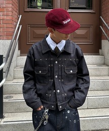 kutir(NeB[)STUDS DESIGN RIGID SHORT DENIM JACKET^X^bYfUCWbgV[gfjWPbg(fjWPbg)