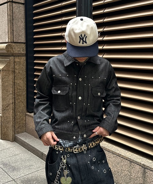 STUDS DESIGN RIGID SHORT DENIM JACKET／スタッズデザインリジット