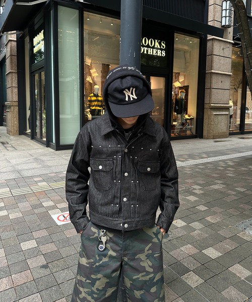 STUDS DESIGN RIGID SHORT DENIM JACKET／スタッズデザインリジット