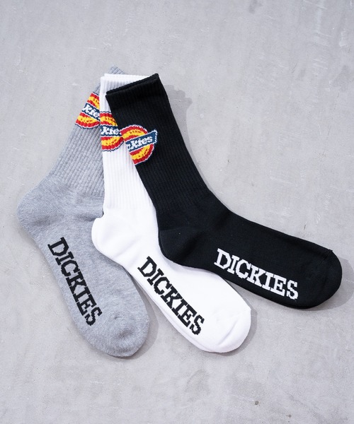 Dickies(ディッキーズ)の「【Dickies】クルー丈 3Pセット 底パイルバックロゴ/3足セット 靴下/メンズ(ソックス/靴下・メンズ・マルチ・25cm-27cm)」の1枚目の写真