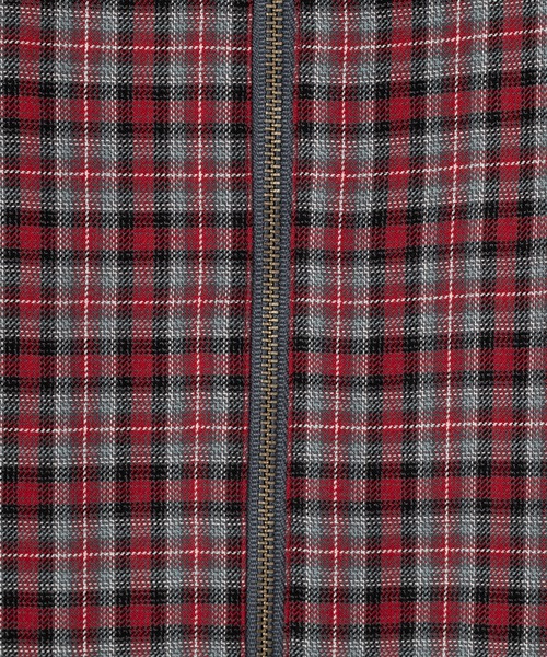 LAD MUSICIAN（ラッドミュージシャン）の「RAYON CHECK FRONT ZIP SHIRT（シャツ/ブラウス・メンズ・レッド・42/44/46）」の3枚目の写真