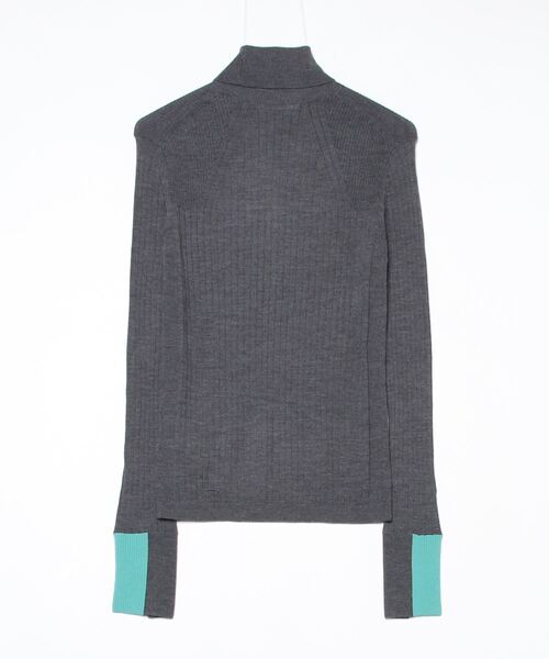CINOH(チノ)の「TURTLE NECK TIGHT KNIT(ニット/セーター・レディース・ブラウン/チャコールグレー/ターコイズブルー・38)」の22枚目の写真
