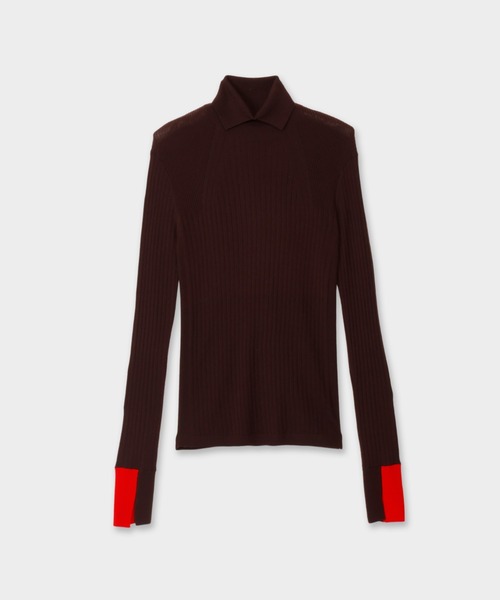 CINOH(チノ)の「TURTLE NECK TIGHT KNIT(ニット/セーター・レディース・ブラウン/チャコールグレー/ターコイズブルー・38)」の7枚目の写真