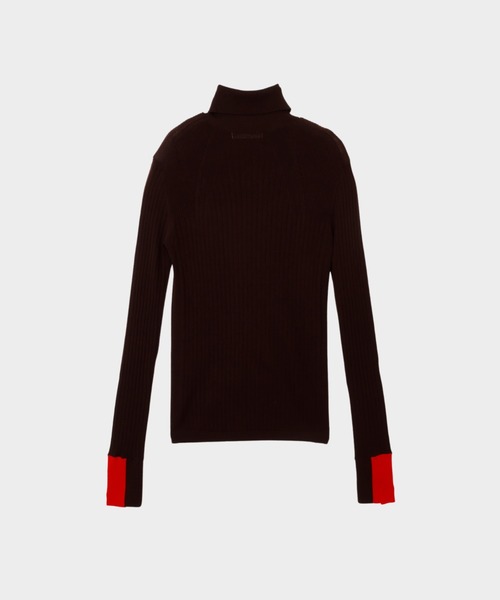 CINOH(チノ)の「TURTLE NECK TIGHT KNIT(ニット/セーター・レディース・ブラウン/チャコールグレー/ターコイズブルー・38)」の9枚目の写真