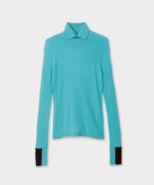 CINOH(チノ)の「TURTLE NECK TIGHT KNIT(ニット/セーター・レディース・ブラウン/チャコールグレー/ターコイズブルー・38)」の13枚目の写真