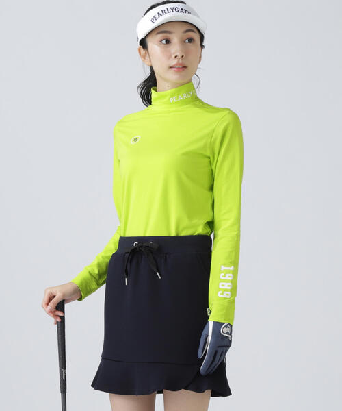 PEARLY GATES（パーリーゲイツ）の「【PEARLY GATES】綿ベア天竺長袖ハイネックカットソー（Tシャツ/カットソー・レディース・ネイビー/グリーン系その他/ホワイト・SMALL/MEDIUM/LARGE）」の2枚目の写真