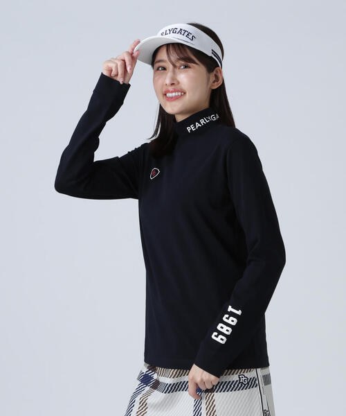 PEARLY GATES（パーリーゲイツ）の「【PEARLY GATES】綿ベア天竺長袖ハイネックカットソー（Tシャツ/カットソー・レディース・ネイビー/グリーン系その他/ホワイト・SMALL/MEDIUM/LARGE）」の3枚目の写真