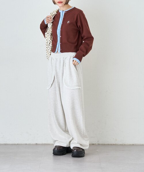 w closet(ダブルクローゼット)の「フリルポケットスェットパンツ(その他パンツ・レディース・アイボリー/グレー/ピンク/イエロー・FREE)」の5枚目の写真