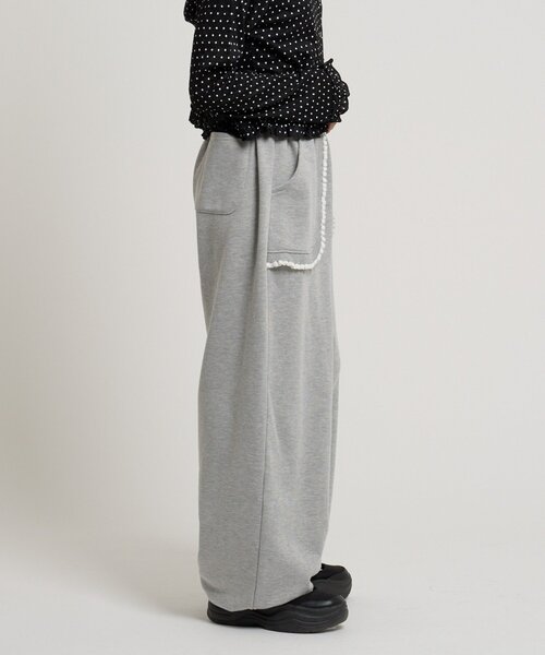 w closet(ダブルクローゼット)の「フリルポケットスェットパンツ(その他パンツ・レディース・アイボリー/グレー/ピンク/イエロー・FREE)」の14枚目の写真