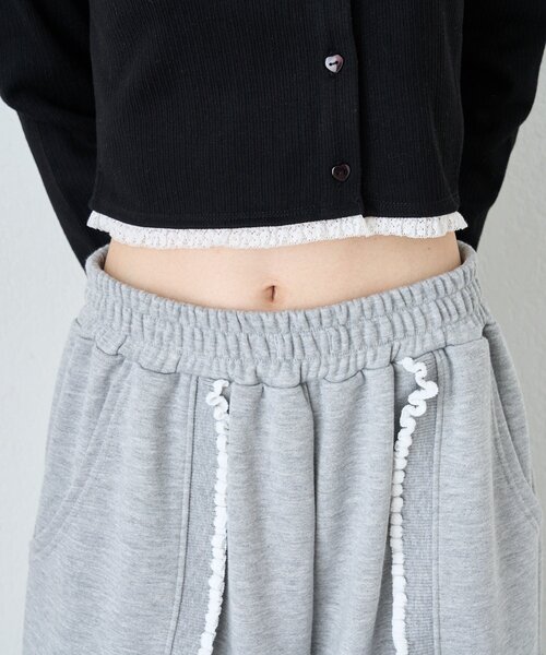 w closet(ダブルクローゼット)の「フリルポケットスェットパンツ(その他パンツ・レディース・アイボリー/グレー/ピンク/イエロー・FREE)」の17枚目の写真