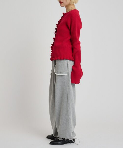 w closet(ダブルクローゼット)の「フリルポケットスェットパンツ(その他パンツ・レディース・アイボリー/グレー/ピンク/イエロー・FREE)」の19枚目の写真