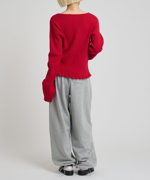 w closet(ダブルクローゼット)の「フリルポケットスェットパンツ(その他パンツ・レディース・アイボリー/グレー/ピンク/イエロー・FREE)」の20枚目の写真