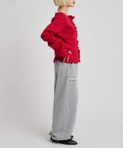 w closet(ダブルクローゼット)の「フリルポケットスェットパンツ(その他パンツ・レディース・アイボリー/グレー/ピンク/イエロー・FREE)」の21枚目の写真