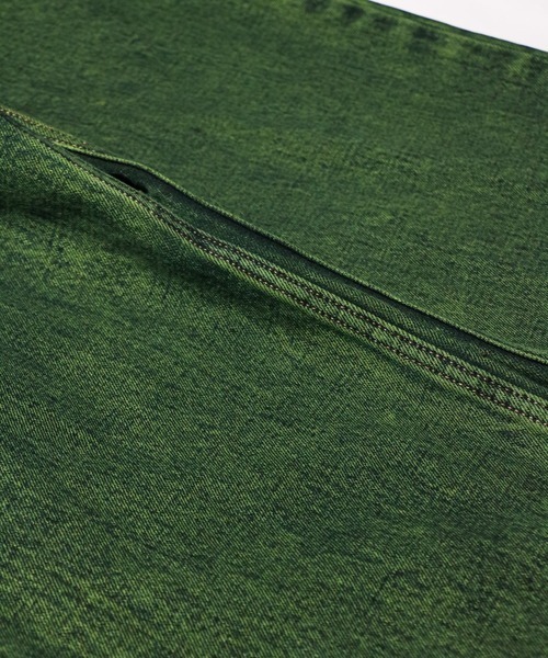 GUNG HO（ガンホー）の「GUNG HO / ガンホー DENIM TAPARED PANTS OVER DYE ワイドデニムパンツ（デニムパンツ・メンズ・パープル/グリーン・SMALL/MEDIUM/LARGE）」の6枚目の写真