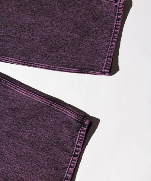 GUNG HO（ガンホー）の「GUNG HO / ガンホー DENIM TAPARED PANTS OVER DYE ワイドデニムパンツ（デニムパンツ・メンズ・パープル/グリーン・SMALL/MEDIUM/LARGE）」の15枚目の写真