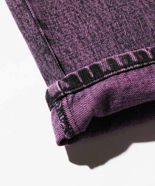 GUNG HO（ガンホー）の「GUNG HO / ガンホー DENIM TAPARED PANTS OVER DYE ワイドデニムパンツ（デニムパンツ・メンズ・パープル/グリーン・SMALL/MEDIUM/LARGE）」の16枚目の写真