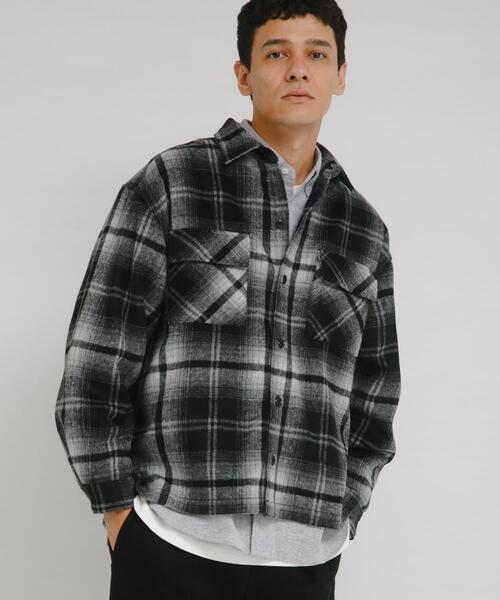 セール】シャギーチェックダブルポケットシャツ（シャツ/ブラウス