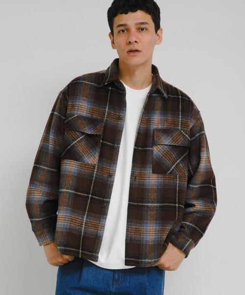 セール】シャギーチェックダブルポケットシャツ（シャツ/ブラウス