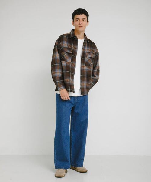 URBAN RESEARCH Sonny Label（アーバンリサーチサニーレーベル）の「シャギーチェックダブルポケットシャツ（シャツ/ブラウス・メンズ・レッド系その他/ブラック系その他/ブラウン系その他・MEDIUM/LARGE）」の5枚目の写真