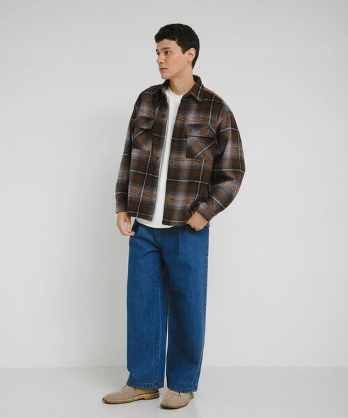 URBAN RESEARCH Sonny Label（アーバンリサーチサニーレーベル）の「シャギーチェックダブルポケットシャツ（シャツ/ブラウス・メンズ・レッド系その他/ブラック系その他/ブラウン系その他・MEDIUM/LARGE）」の6枚目の写真