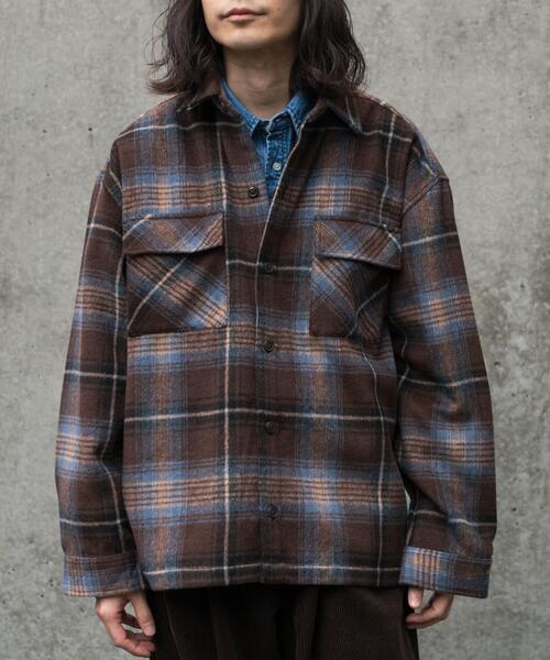 URBAN RESEARCH Sonny Label（アーバンリサーチサニーレーベル）の「シャギーチェックダブルポケットシャツ（シャツ/ブラウス・メンズ・レッド系その他/ブラック系その他/ブラウン系その他・MEDIUM/LARGE）」の8枚目の写真