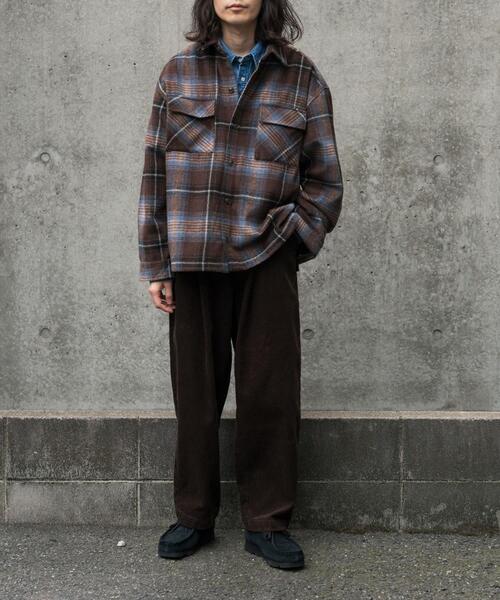 URBAN RESEARCH Sonny Label（アーバンリサーチサニーレーベル）の「シャギーチェックダブルポケットシャツ（シャツ/ブラウス・メンズ・レッド系その他/ブラック系その他/ブラウン系その他・MEDIUM/LARGE）」の9枚目の写真
