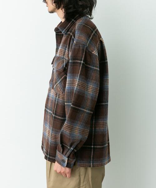 URBAN RESEARCH Sonny Label（アーバンリサーチサニーレーベル）の「シャギーチェックダブルポケットシャツ（シャツ/ブラウス・メンズ・レッド系その他/ブラック系その他/ブラウン系その他・MEDIUM/LARGE）」の15枚目の写真