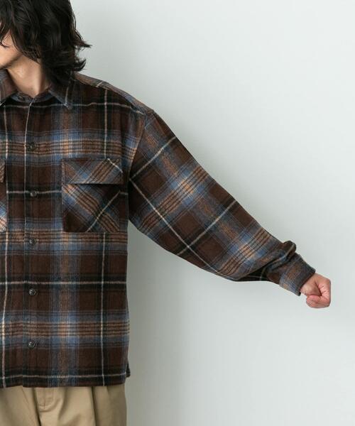 URBAN RESEARCH Sonny Label（アーバンリサーチサニーレーベル）の「シャギーチェックダブルポケットシャツ（シャツ/ブラウス・メンズ・レッド系その他/ブラック系その他/ブラウン系その他・MEDIUM/LARGE）」の17枚目の写真